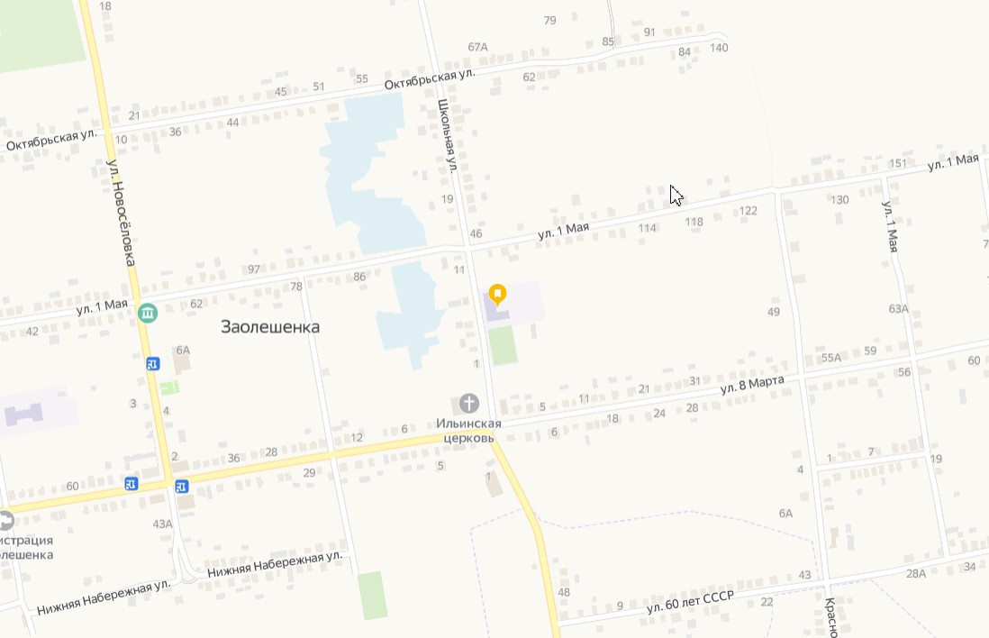 Карта на сайте Яндекса
